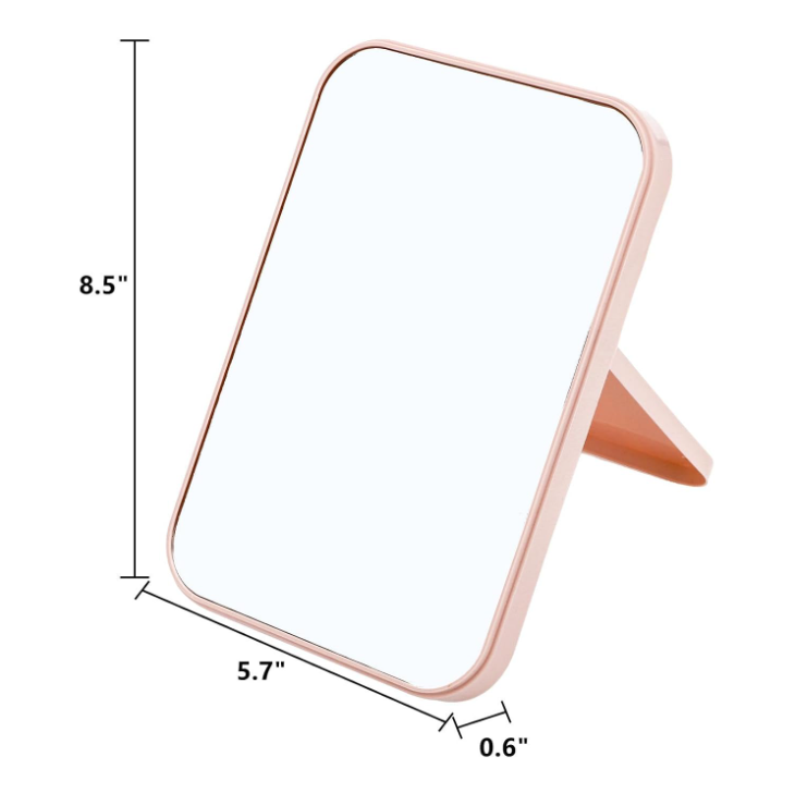 Macaron-Colored Foldable Stand Makeup Mirror – Portable Desktop Vanity Mirror - Image 2